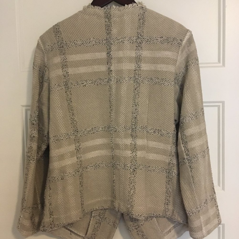 Transit Par Such Womens Plaid Jacket Sweater - Picture 5 of 7